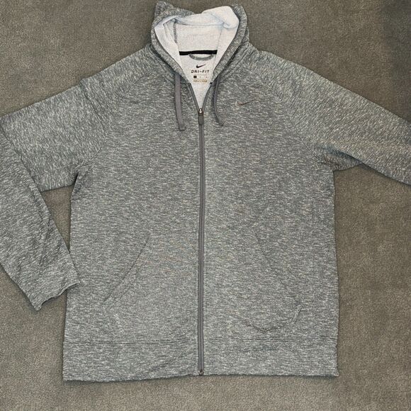 Nike Dri-Fit Men's Hoodie in Heathered Grey, Medium - Picture 1 of 6